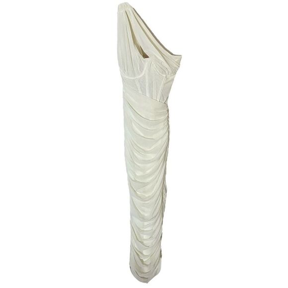 House Of CB Valentina Asymmetric Cutout Bodycon Midi Dress NWT Size Extra Small - Picture 2 of 7